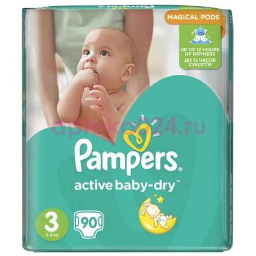 Памперс подгузн. актив миди 4-9кг №90 [pampers]