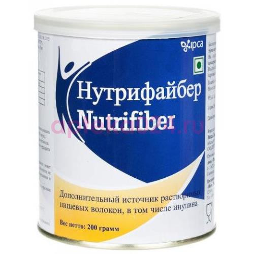 Нутрифайбер порошок для приготовления раствора для приема внутрь 200г с мерной ложкой