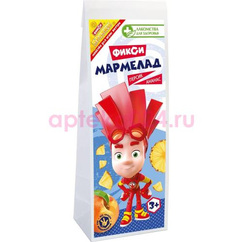 Лакомства для здоровья фикси мармелад 105г желейный персик + ананас