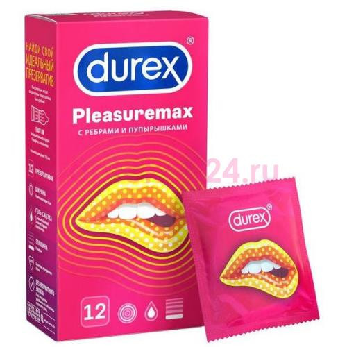 Дюрекс презервативы №12 плэжемакс ребра + пупырышки