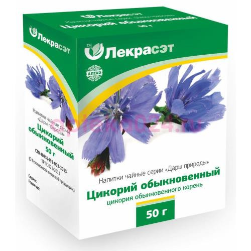Дары природы цикорий корень 50г. чайн. напиток /лекра-сэт/