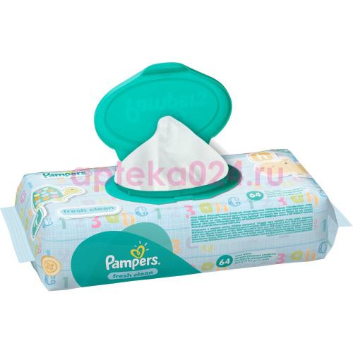 Памперс салфетки влажные фреш №64 смен.блок [pampers]