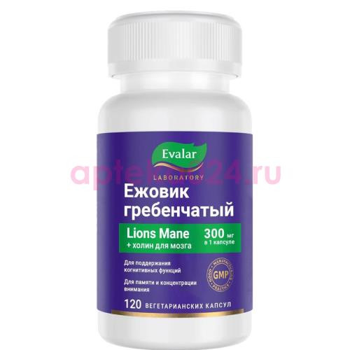 Эвалар ежовик гребенчатый капсулы 300мг 500мг №120