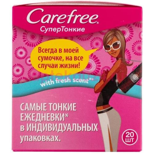 Кэфри салфетки ежедн. супертонкие свежий аромат №20 прокладки и/у [carefree]