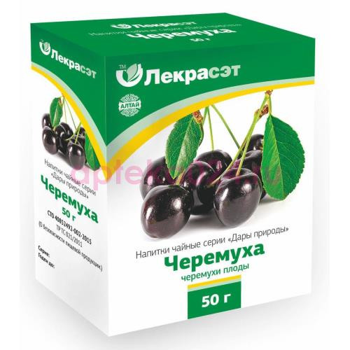 Дары природы черемуха плоды 50г. чайн. напиток /лекра-сэт/