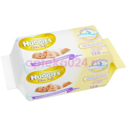 Хаггис салфетки детские элит софт №128 (64х2) [huggies]