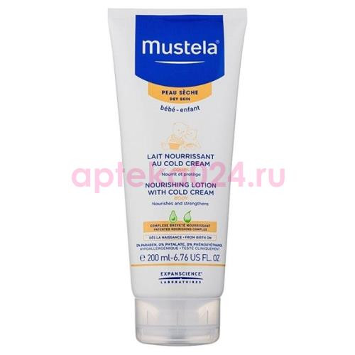 Мустела bebe молочко д/тела питат. с кольд-кремом 200мл. фл. [mustela]