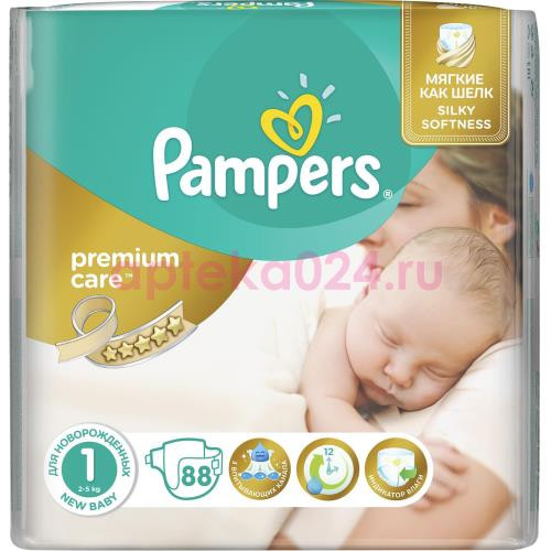 Памперс подгузн. премиум 2-5кг №88 д/новорожд. [pampers]