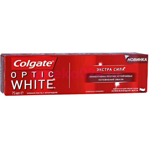 Колгейт зуб.паста оптик уайт экстра сила 75мл. [colgate]