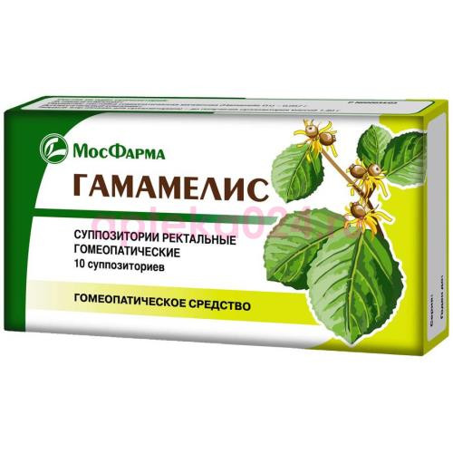 Гамамелис суппозитории ректальные гомеопатические №10