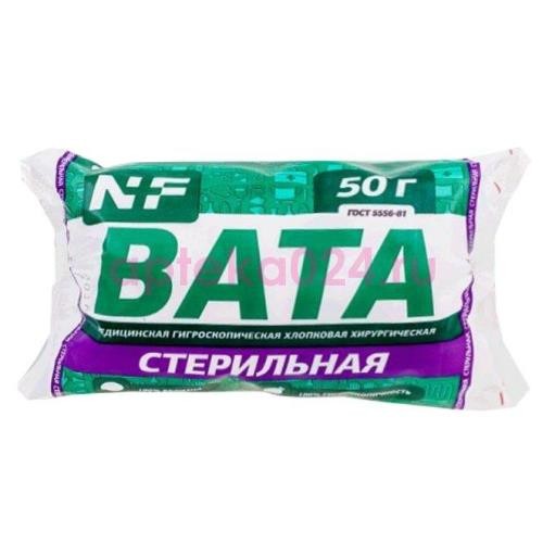 Ньюфарм вата хирургическая стерильная хлопковая 50г