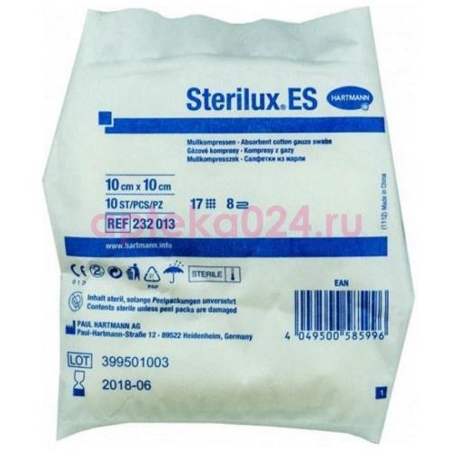 Стерилюкс eс салфетки стерильные №10 10х10см
