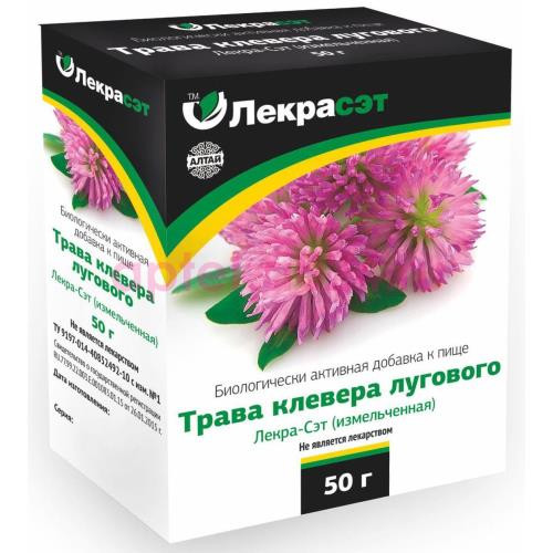 Клевер луговой 50г. трава чайн. напиток бад /лекра-сэт/