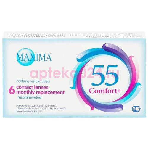 Максима 55 комфорт плюс линзы контактные №6 -4,25 d 14.2 вс 8,6