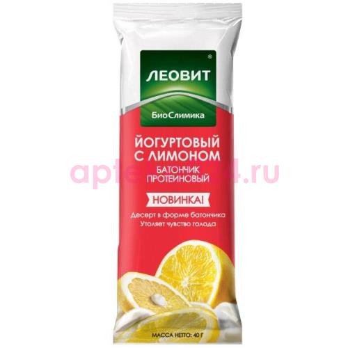Леовит худеем за неделю биослимика батончик протеин йогурт + лимон 40г.