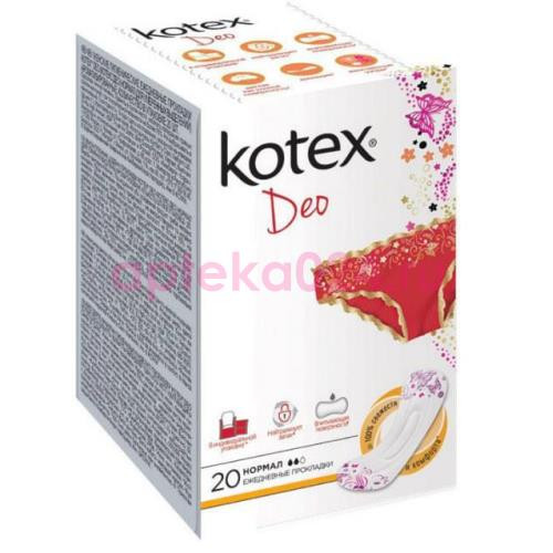 Котекс прокладки люкс ежедн. нормал део №20 [kotex]