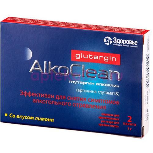 Глутаргин алкоклин порошок для приготовления раствора для приема внутрь 1г 3г №2