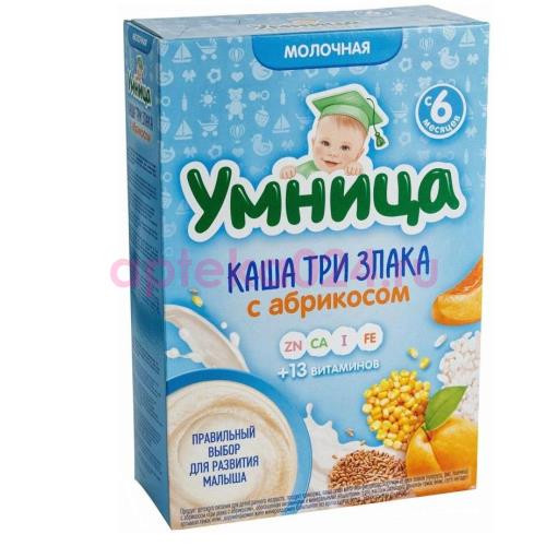 Умница каша 200г. 3 злака + абрикос мол.