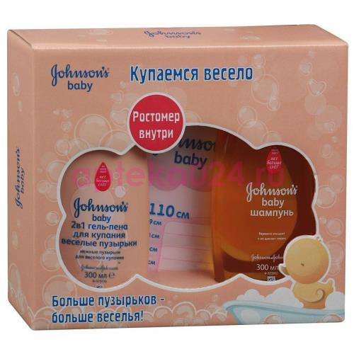 Джонсонс бэйби набор купаемся весело (шампунь 300мл. + гель-пенка) [johnson`s]