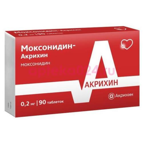 Моксонидин-акрихин таблетки покрытые пленочной оболочкой 0,2мг №90