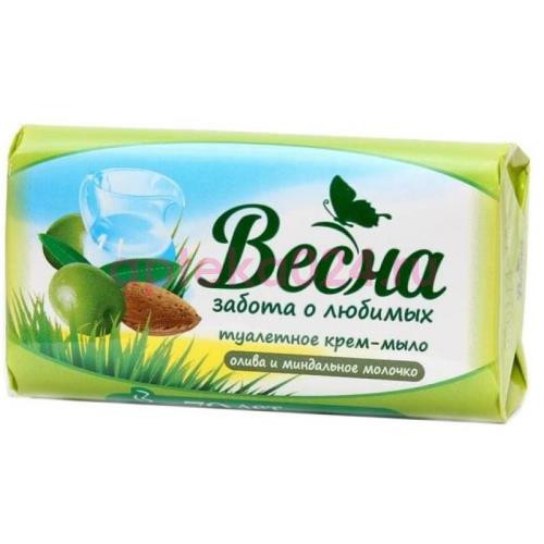 Мыло-крем олива + миндальн.молочко 90г. /весна/