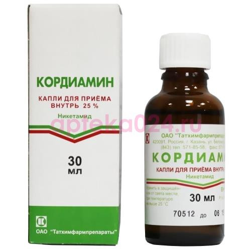 Кордиамин капли для приема внутрь 250мг/мл 25мл