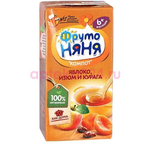 Фрутоняня 200мл. компот яблоко + изюм + курага