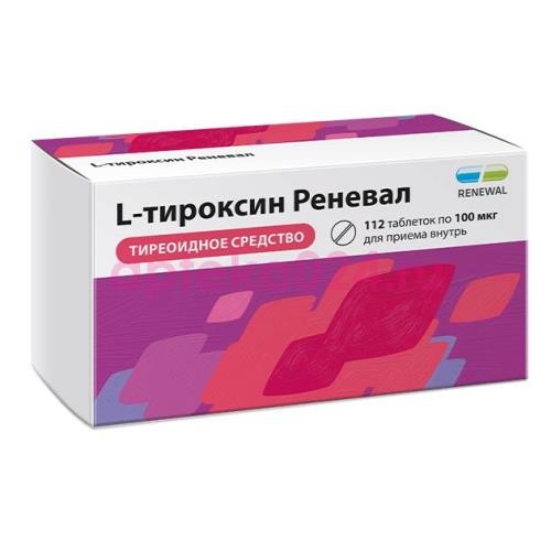 L-тироксин реневал таблетки 100мкг №112