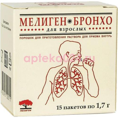 Микстура мелиген-бронхо 1,7г. №15 пак.