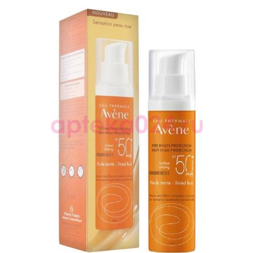 Авен флюид для лица 50мл солнцезащ. spf50 с тонир. эффектом