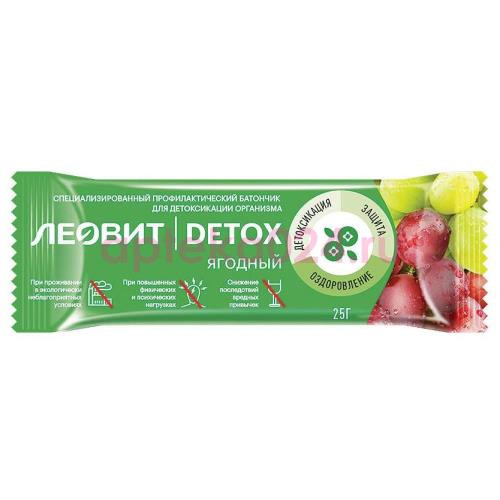 Леовит детокс батончик 25г детоксикац. ягодный