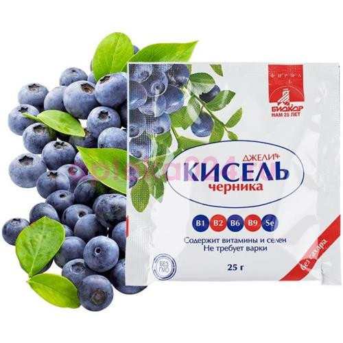 Джели плюс кисель 25г черника