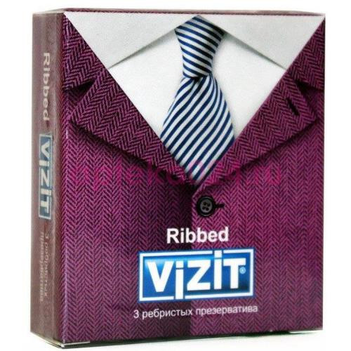 Визит презерватив с кольцами №3 ribbed (ребристые)[vizit]