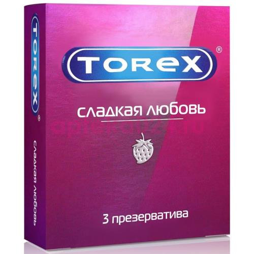 Торекс презервативы №3 сладкая любовь вкус клубники