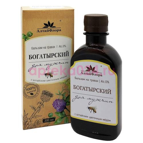 Алтайфлора бальзам безалкогольный 200мл богатырский д/мужчин