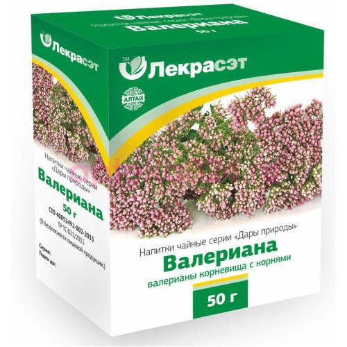Дары природы валериана корень 50г. чайн. напиток /лекра-сэт/
