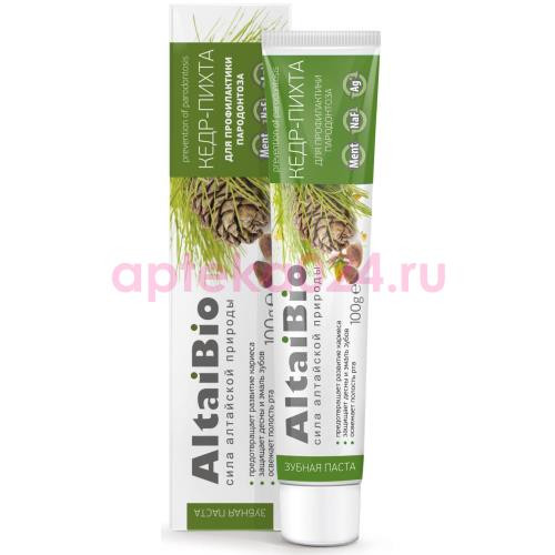 Алтай био зуб.паста кедр + пихта п/пародонт.100г. [altaibio]