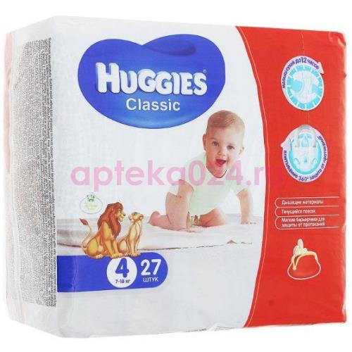 Хаггис подгузники классик 7-18кг №27 макси [huggies]