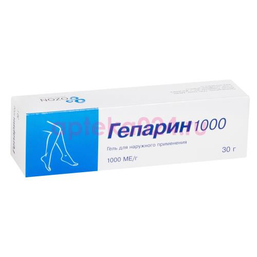 Гепарин 1000 гель для наружного применения 1000ме/г 30г
