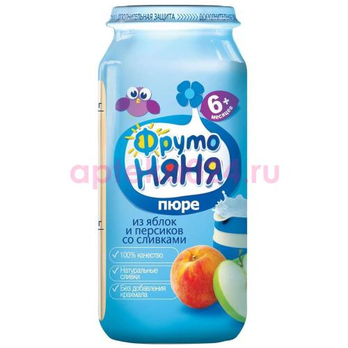 Фрутоняня пюре 250г. неженка яблоко + персик + сливки