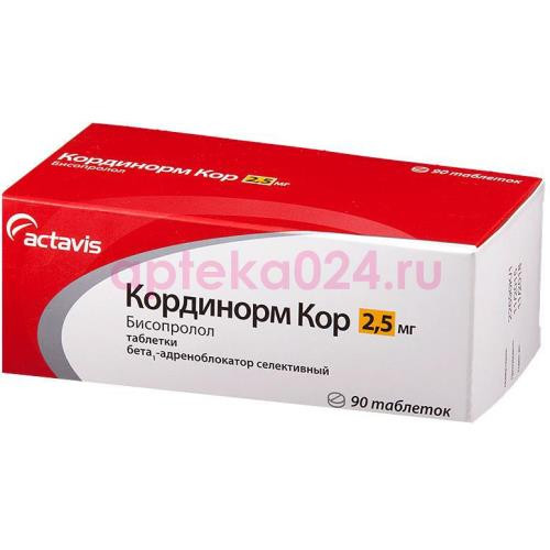 Кординорм кор таблетки 2.5мг №90